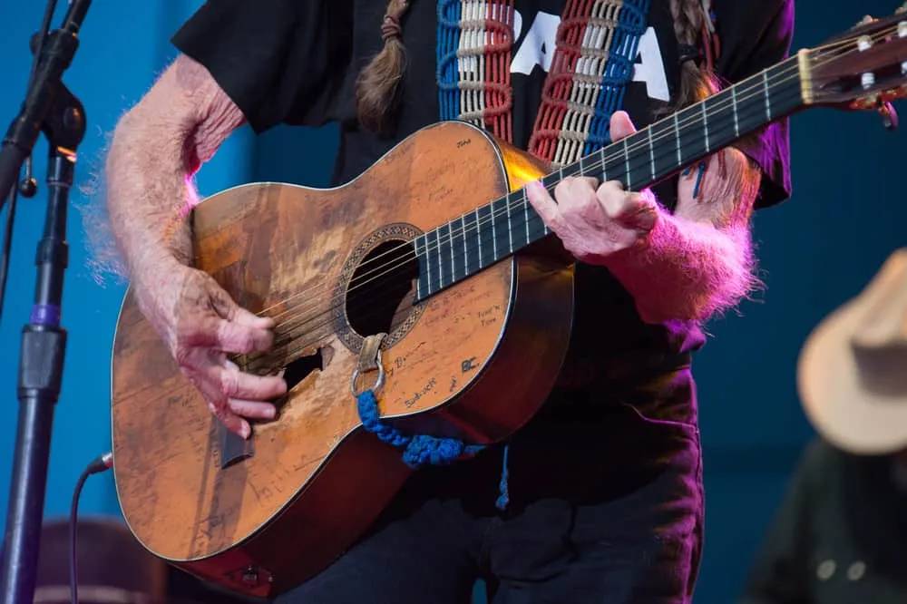 Willie Nelson Guitar Trigger Hole